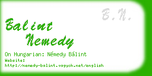 balint nemedy business card