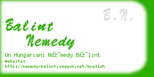 balint nemedy business card